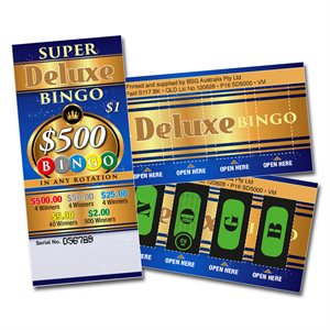 SUPER DELUXE BINGO 4 x $500 LUCKY ENVELOPES
